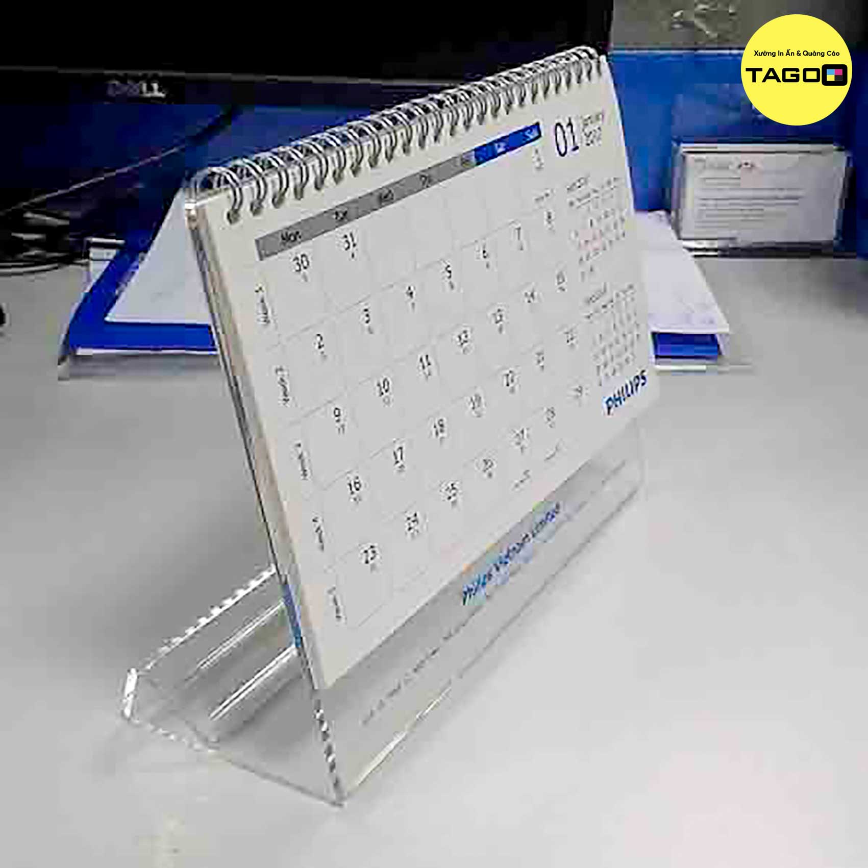 Lịch để bàn mica 6 De lich ban de micaq 1