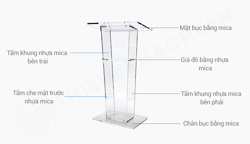 Cho thuê bục phát biểu trong suốt giá rẻ 3 Các loại bục phát biểu trong suốt thường dùng