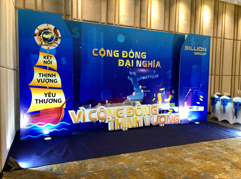 Thi công backdrop quảng cáo