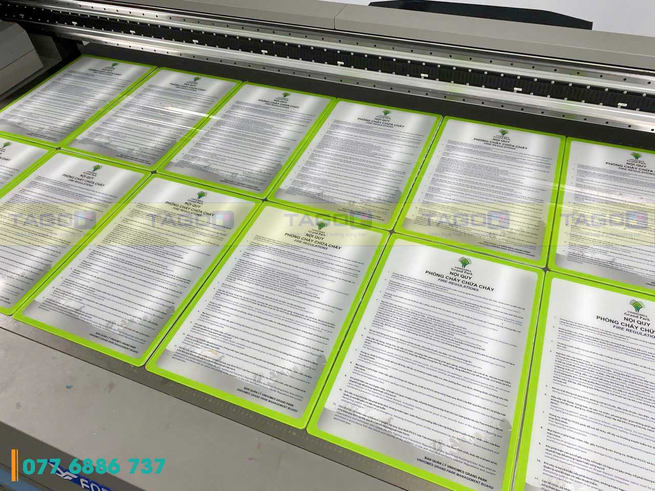 Bảng tiêu lệnh PCCC - Bảng nội quy PCCC mica 13 Bảng tiêu lệnh PCCC và bảng nội quy PCCC mica in UV đúng quy định